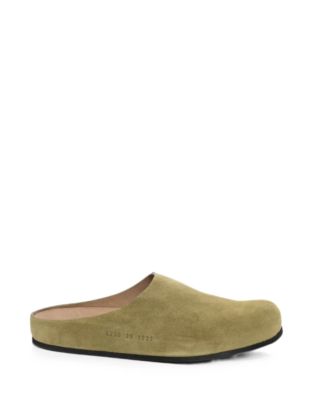 Common Projects suede slip-on mules Groen