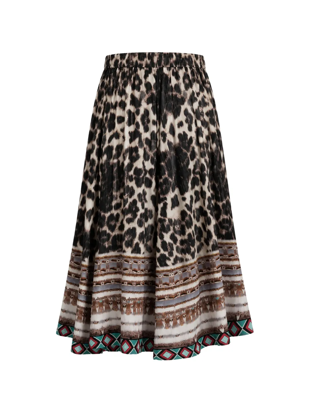 Pierre-Louis Mascia Tetris rok met luipaardprint Beige
