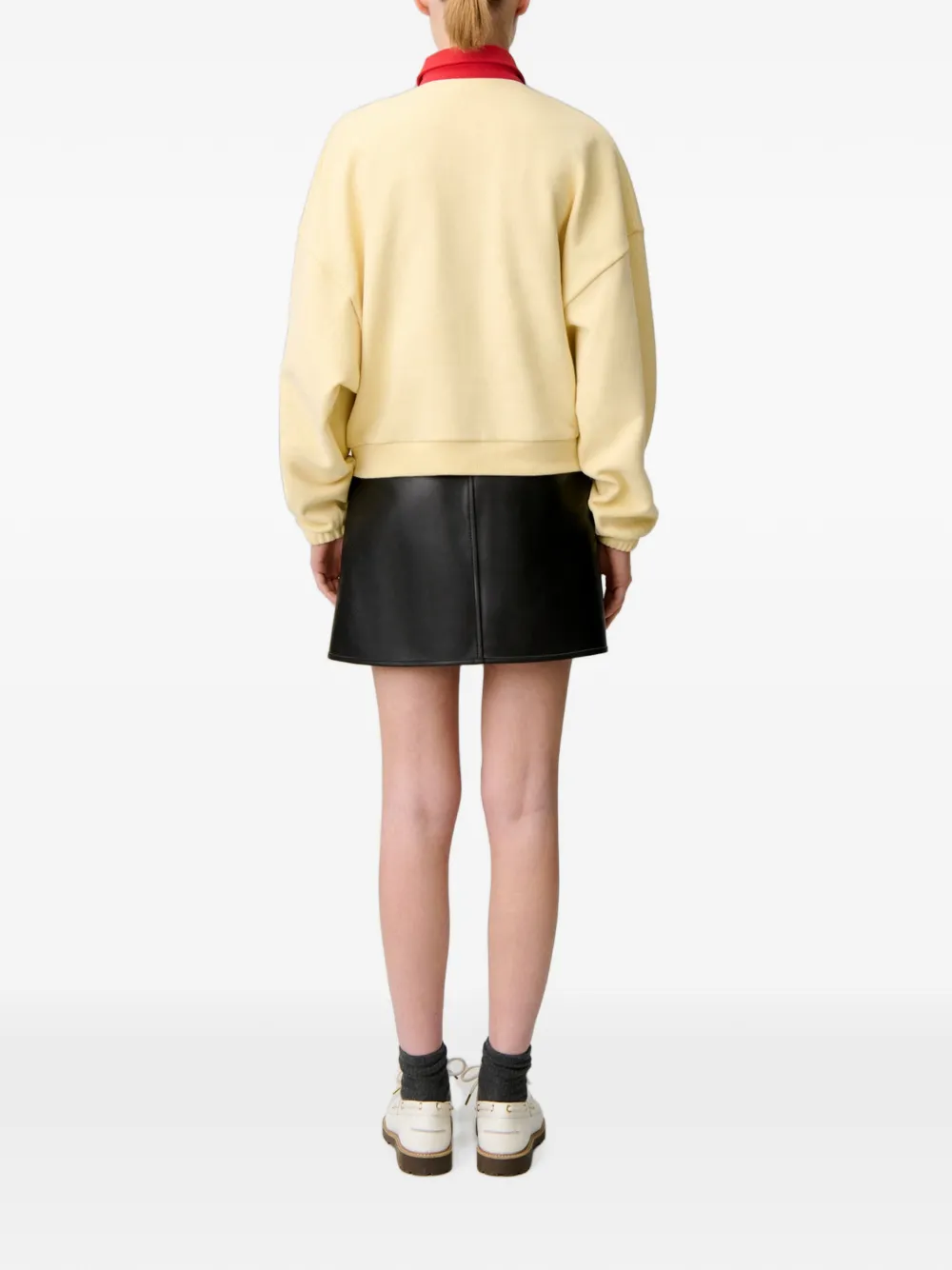 Claudie Pierlot Polotop met geborduurd logo Beige