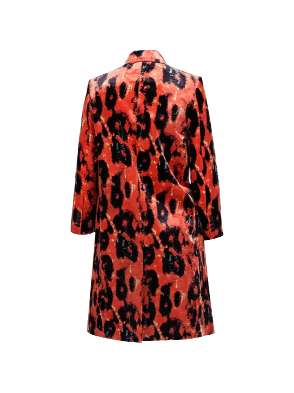 R13 Lepard-print Single-breasted Coat - Rojo 