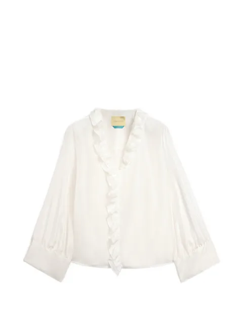 MOMONÌ Montoya ruffled silk blouse