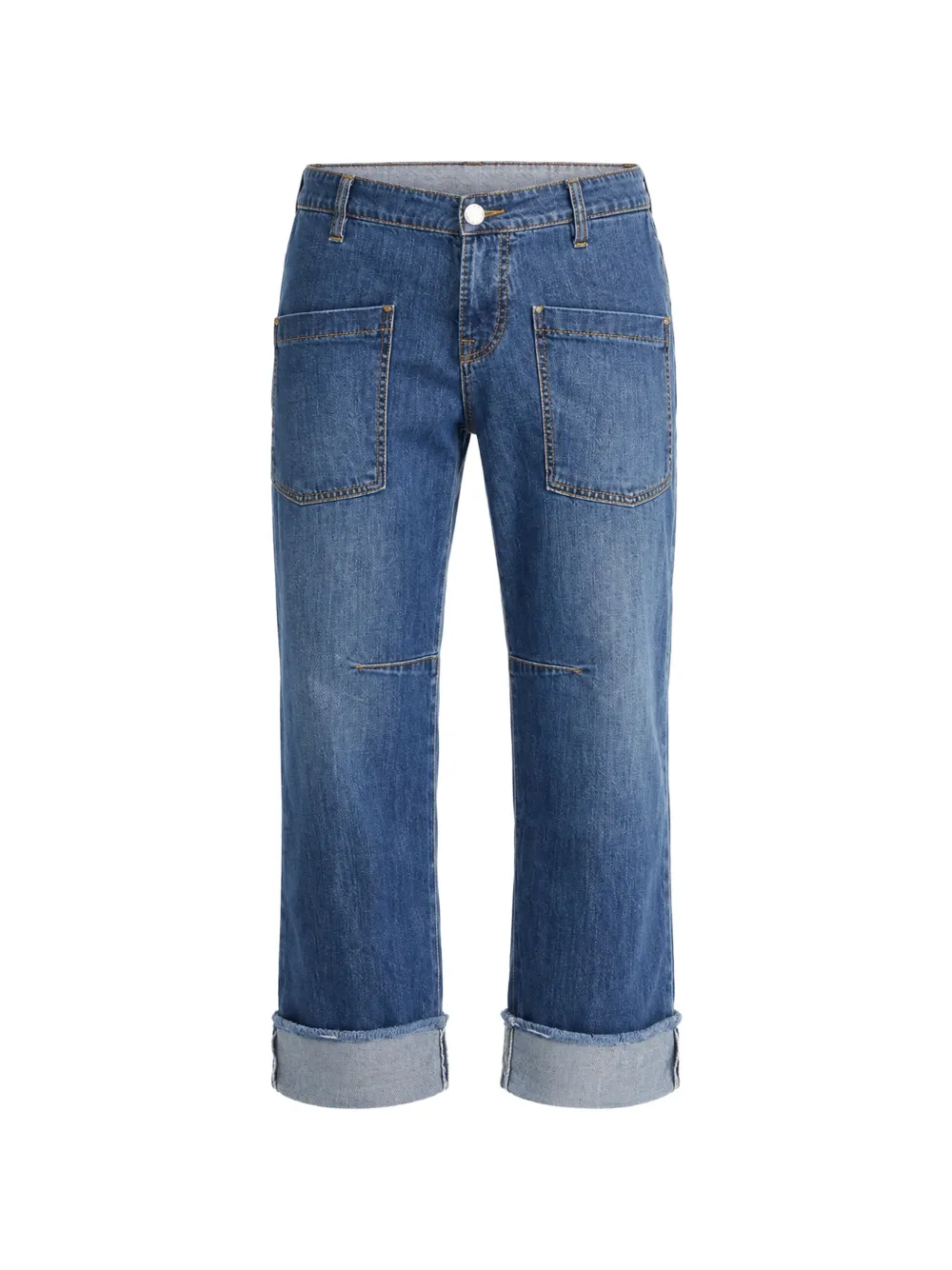 Maurizio Massimino Jeans con risvolto - Blu