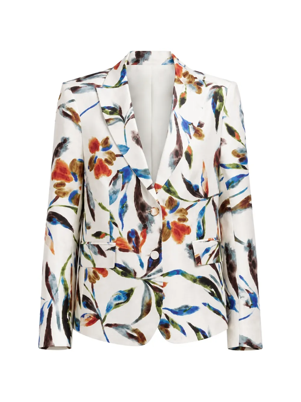 Maurizio Massimino Blazer mit floralem Print - Weiß