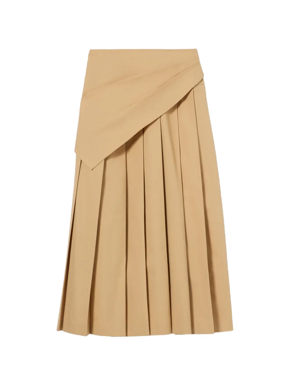 Claudie Pierlot pleated wrap-style midi skirt - Nude