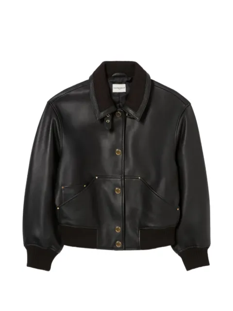 Claudie Pierlot leather bomber jacket