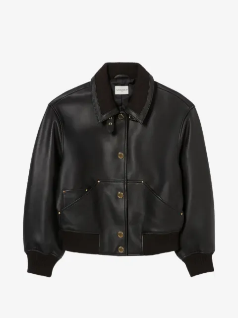 Claudie Pierlot  레더 봄버 자켓