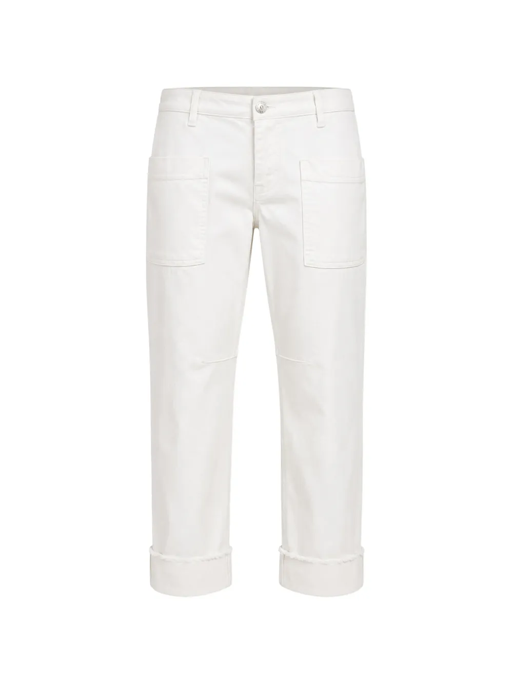 Maurizio Massimino Jeans con orlo sfrangiato - Bianco
