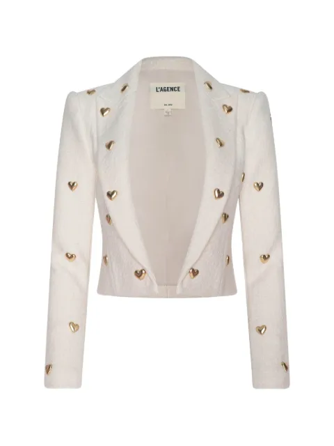 L'Agence Jen heart-embellished blazer