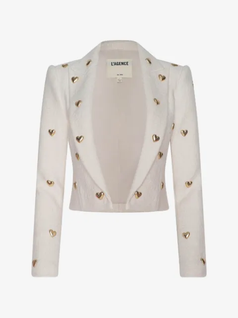 L'Agence Jen heart-embellished blazer