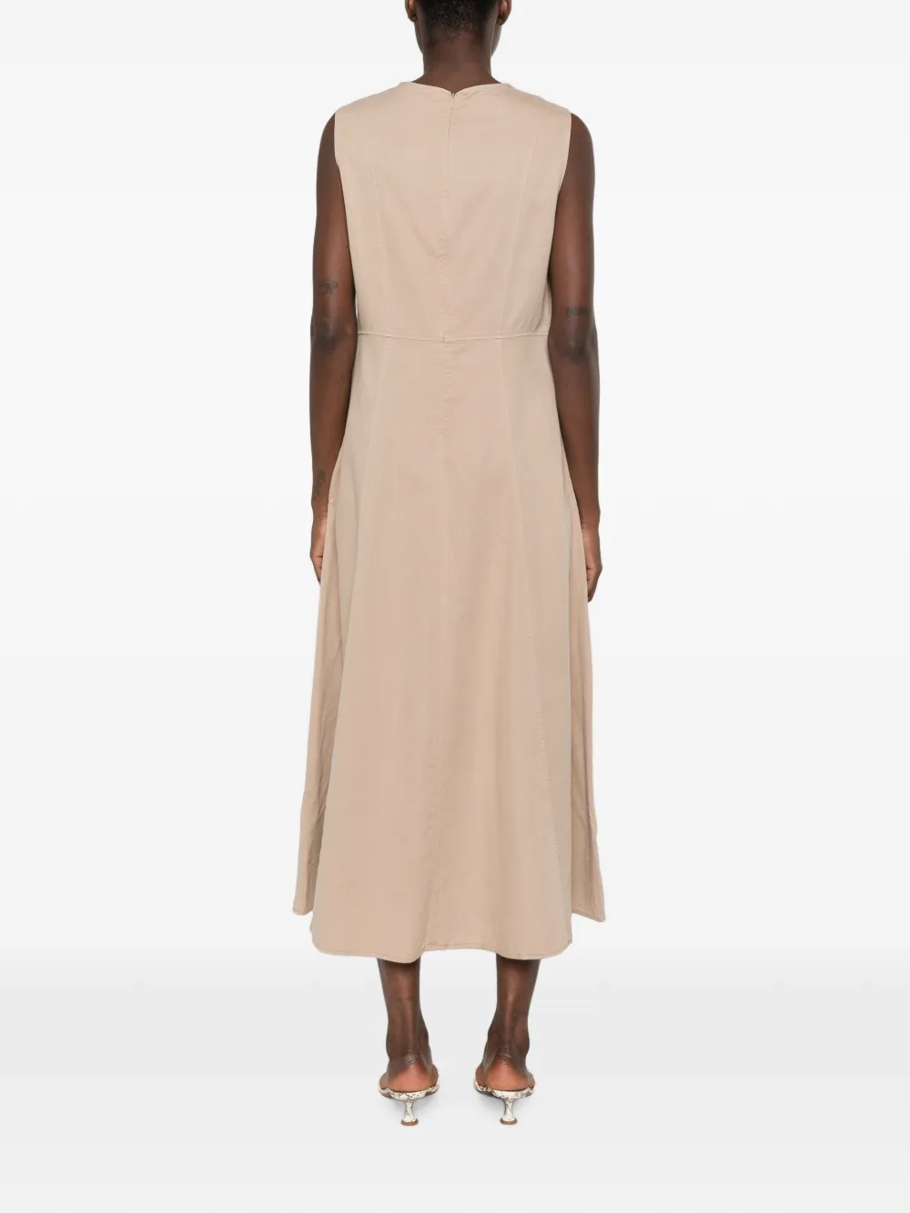 Marc O'Polo Mouwloze midi-jurk Beige