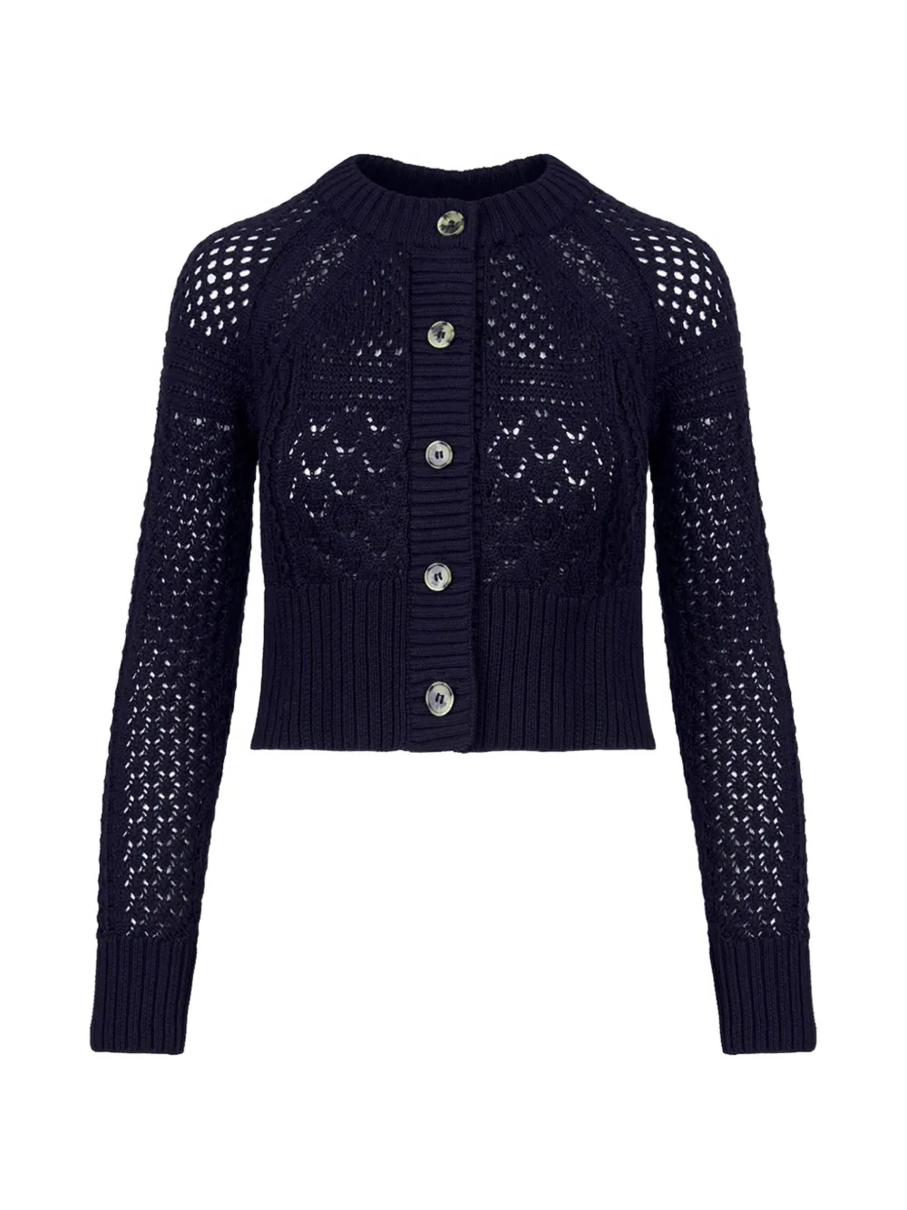 Smythe Cardigan con lavorazione all'uncinetto - Blu