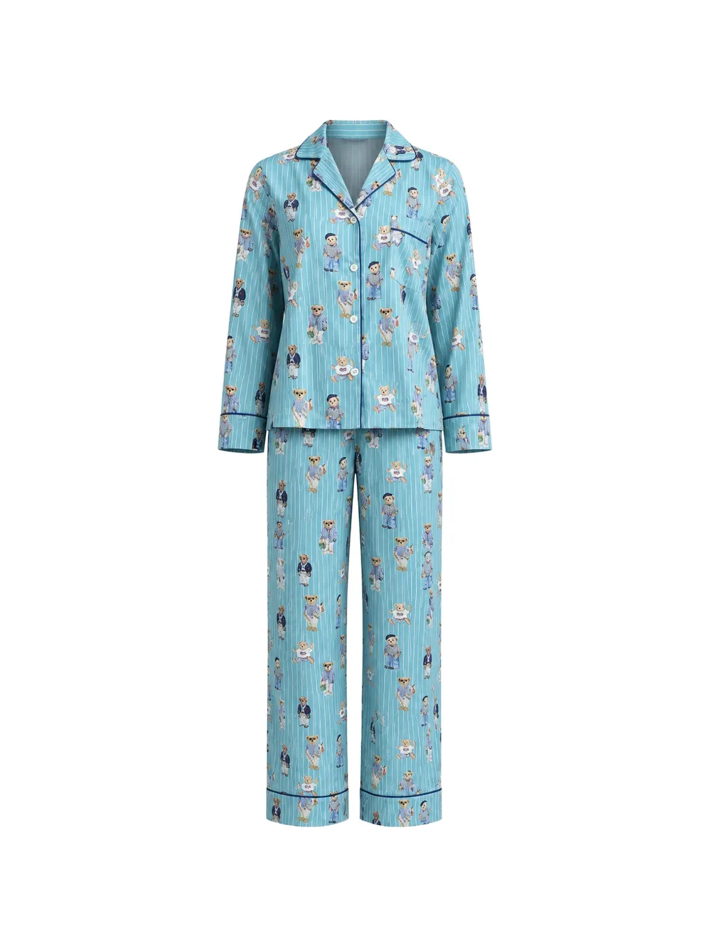 Polo Ralph Lauren Polo Bear pinstripe pajamas - Blau