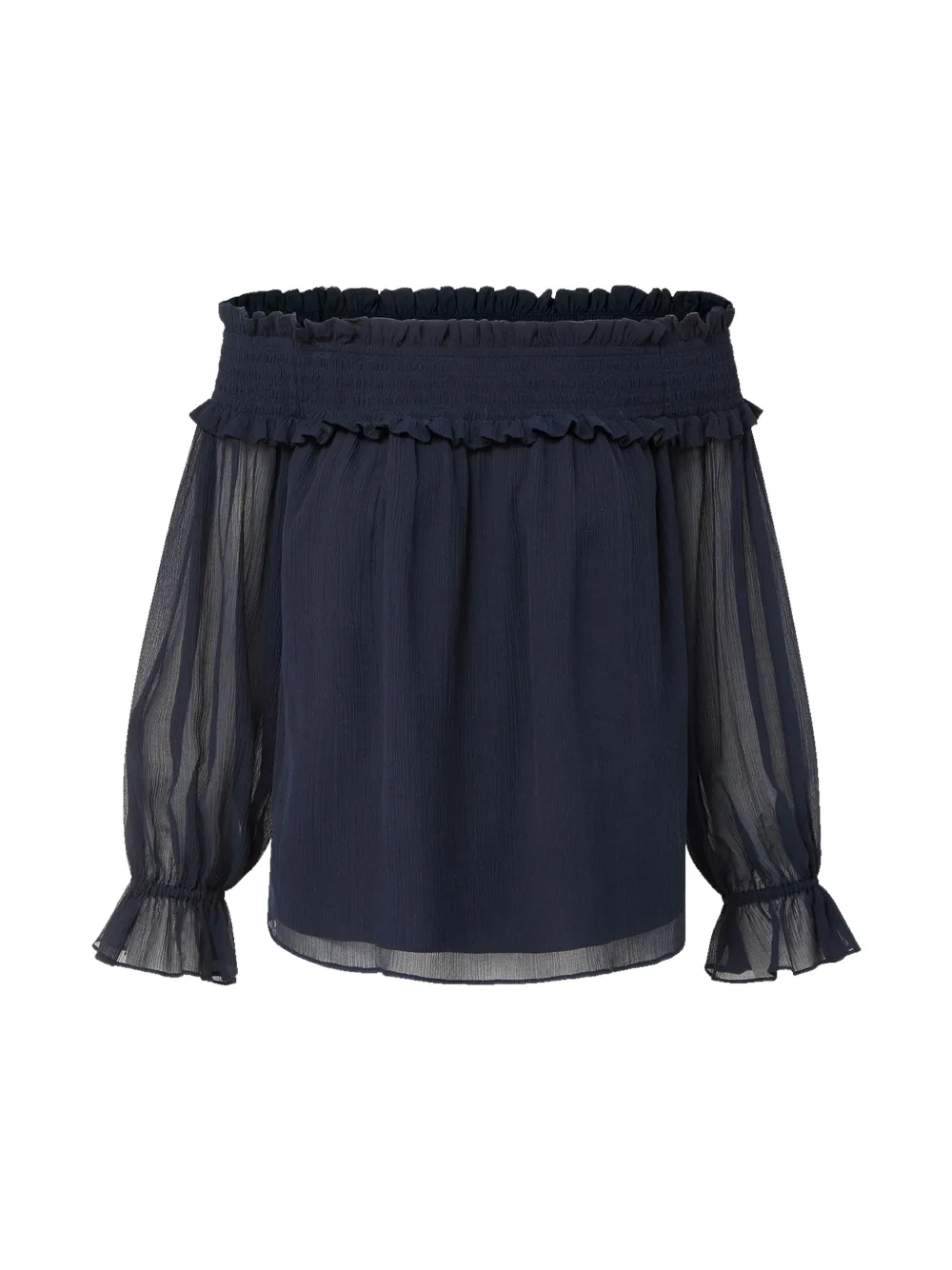 Veronica Beard Callum off-shoulder ruffled blouse - Blau