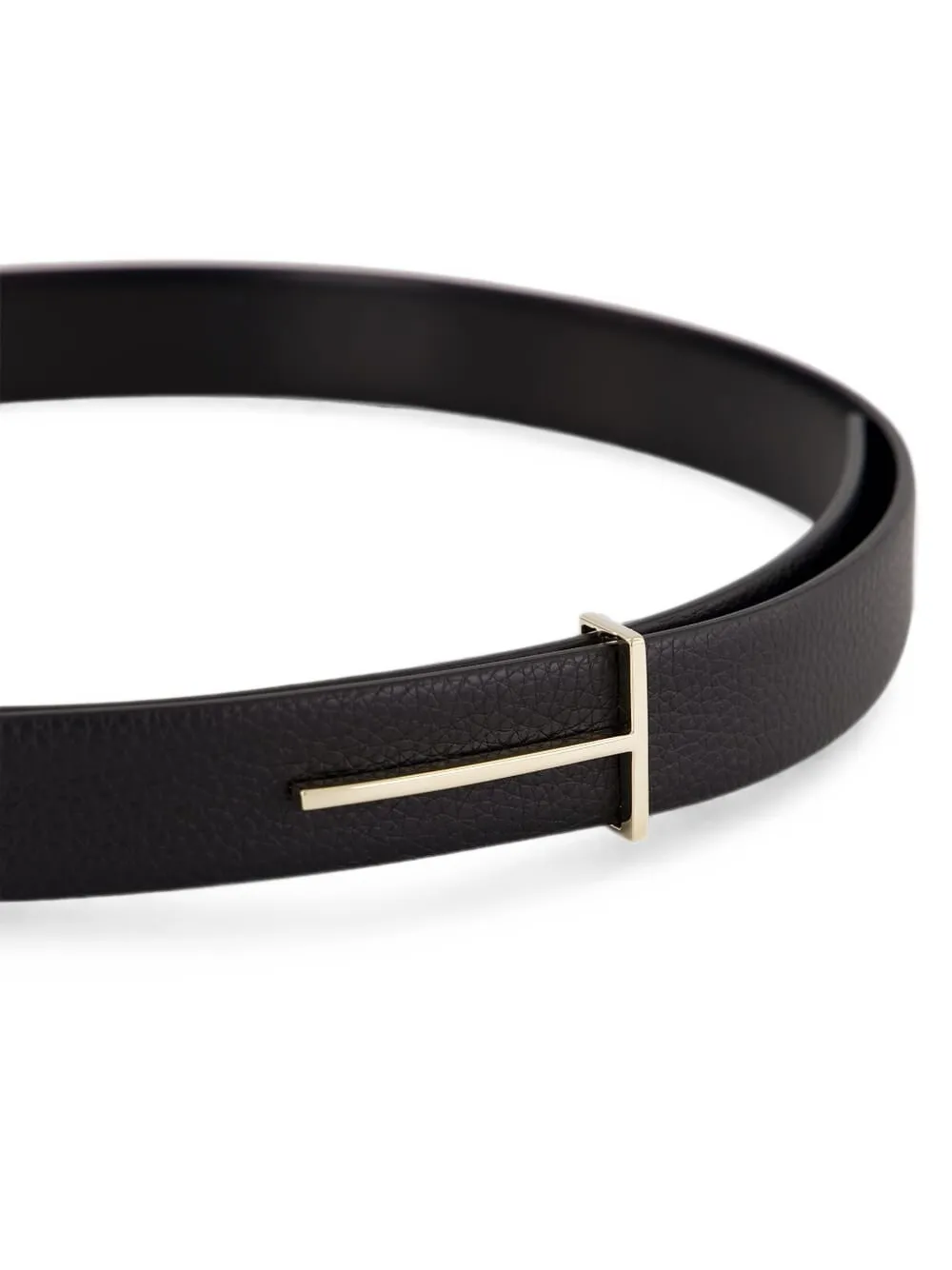  Tom Ford Logo Leather Belt - Negro 