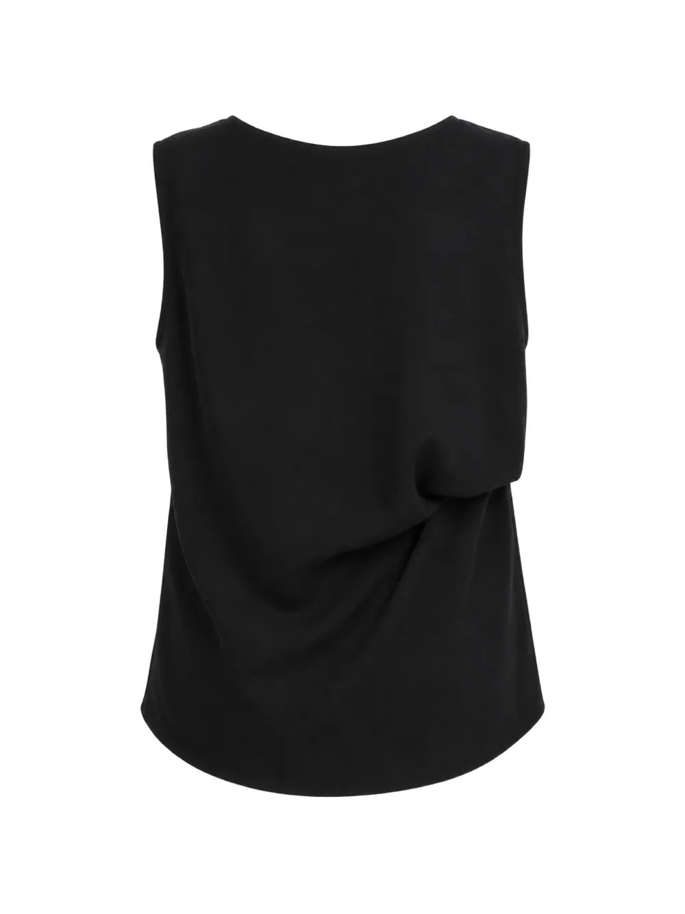  Dusan Draped-back Silk Top - Negro 
