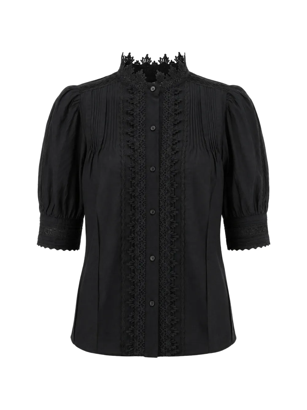 Vanessa Bruno Lace-trims Blouse In Black