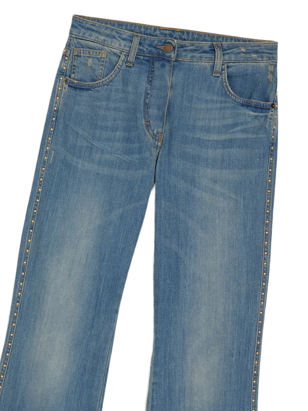 MOMONÌ Fuego jeans verfraaid met studs Blauw