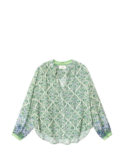 Xirena Faye damask-print shirt