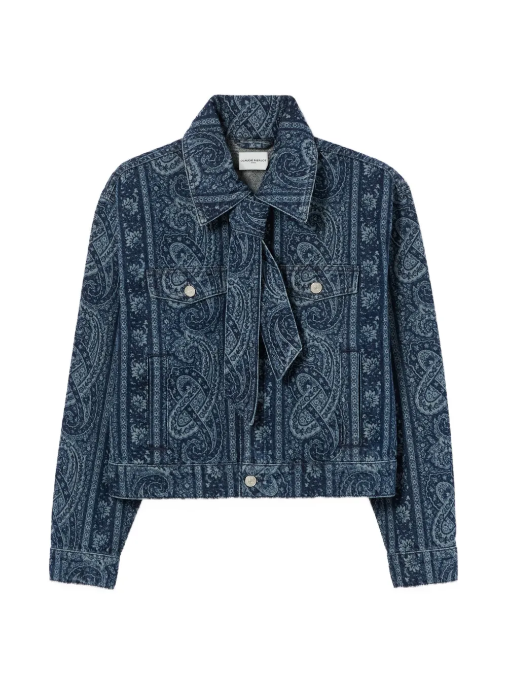 Claudie Pierlot Giacca denim con stampa paisley - Blu