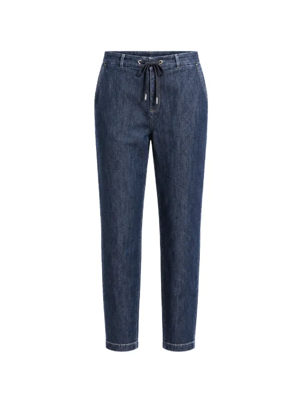 Eleventy Drawstring-waistband Trousers in Blue