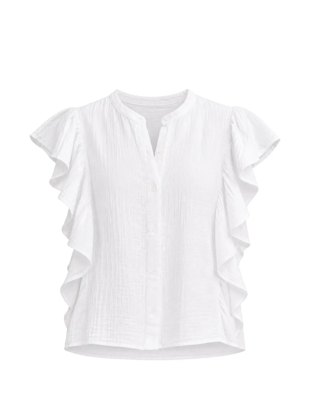 Xirena Blusa Ashlyn con ruches - Bianco