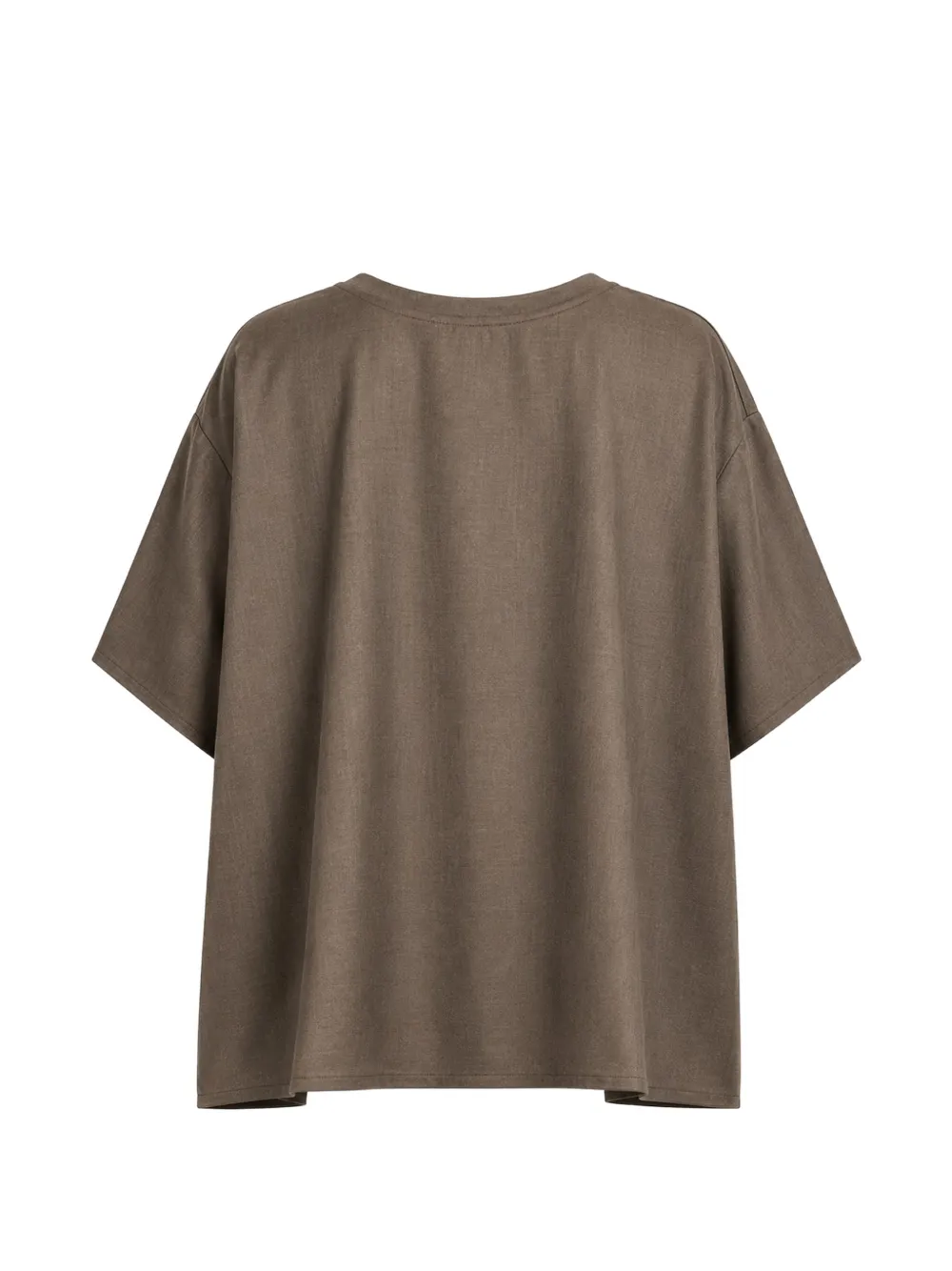 Dusan Wollen T-shirt met verlaagde schouders Bruin
