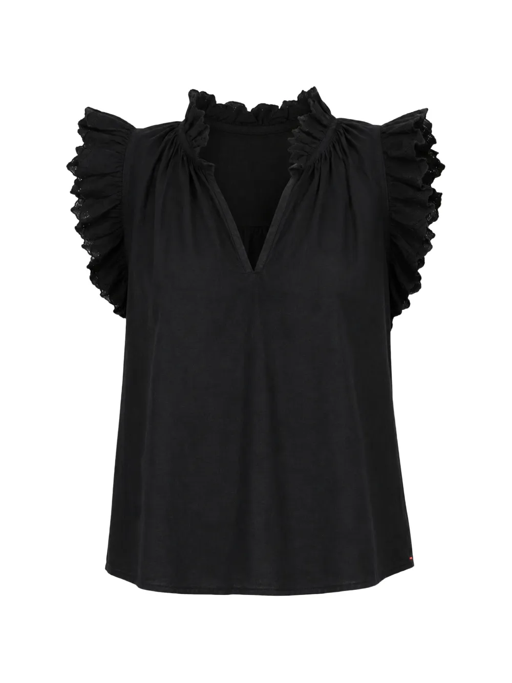 Xirena Top Bexie con ruches - Nero