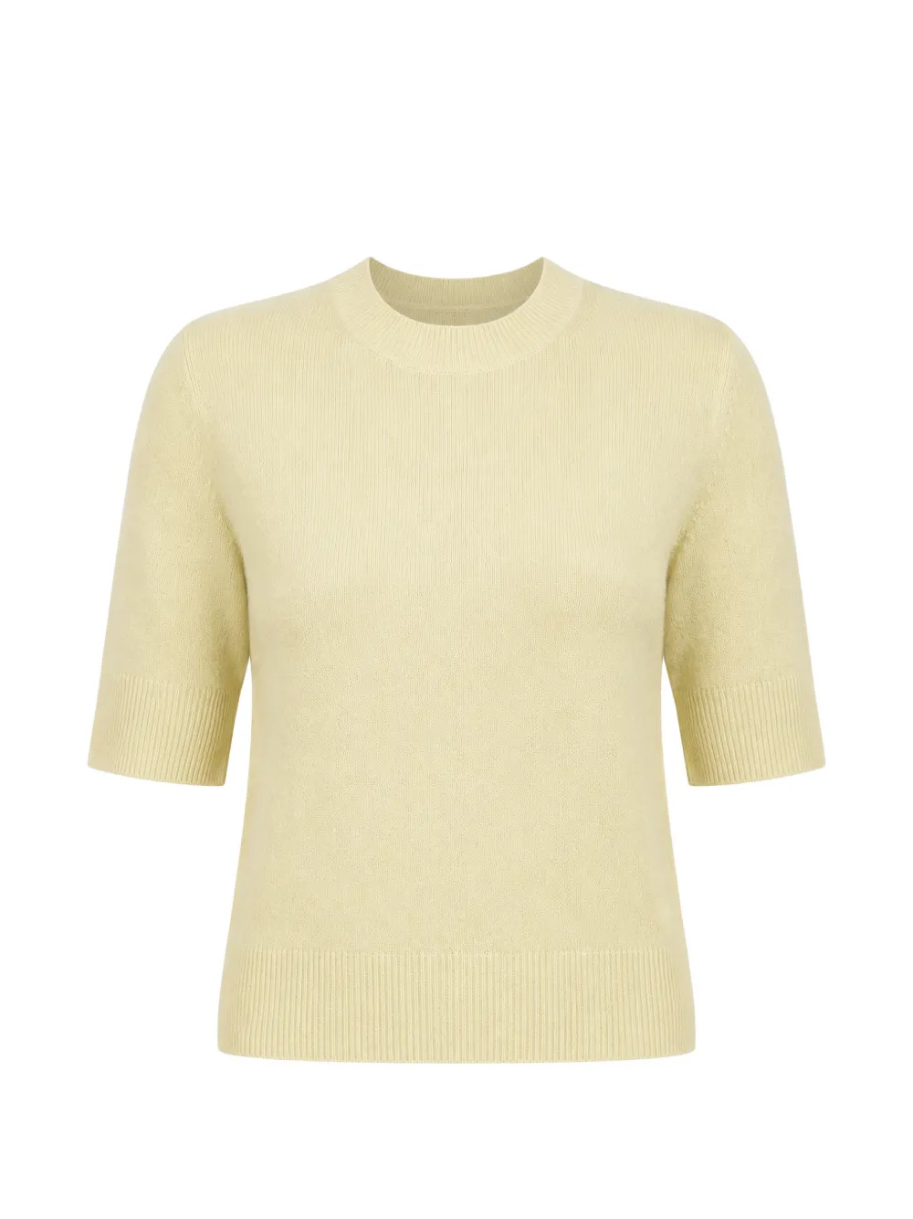 Le Kasha T-shirt in cashmere a maniche corte - Giallo