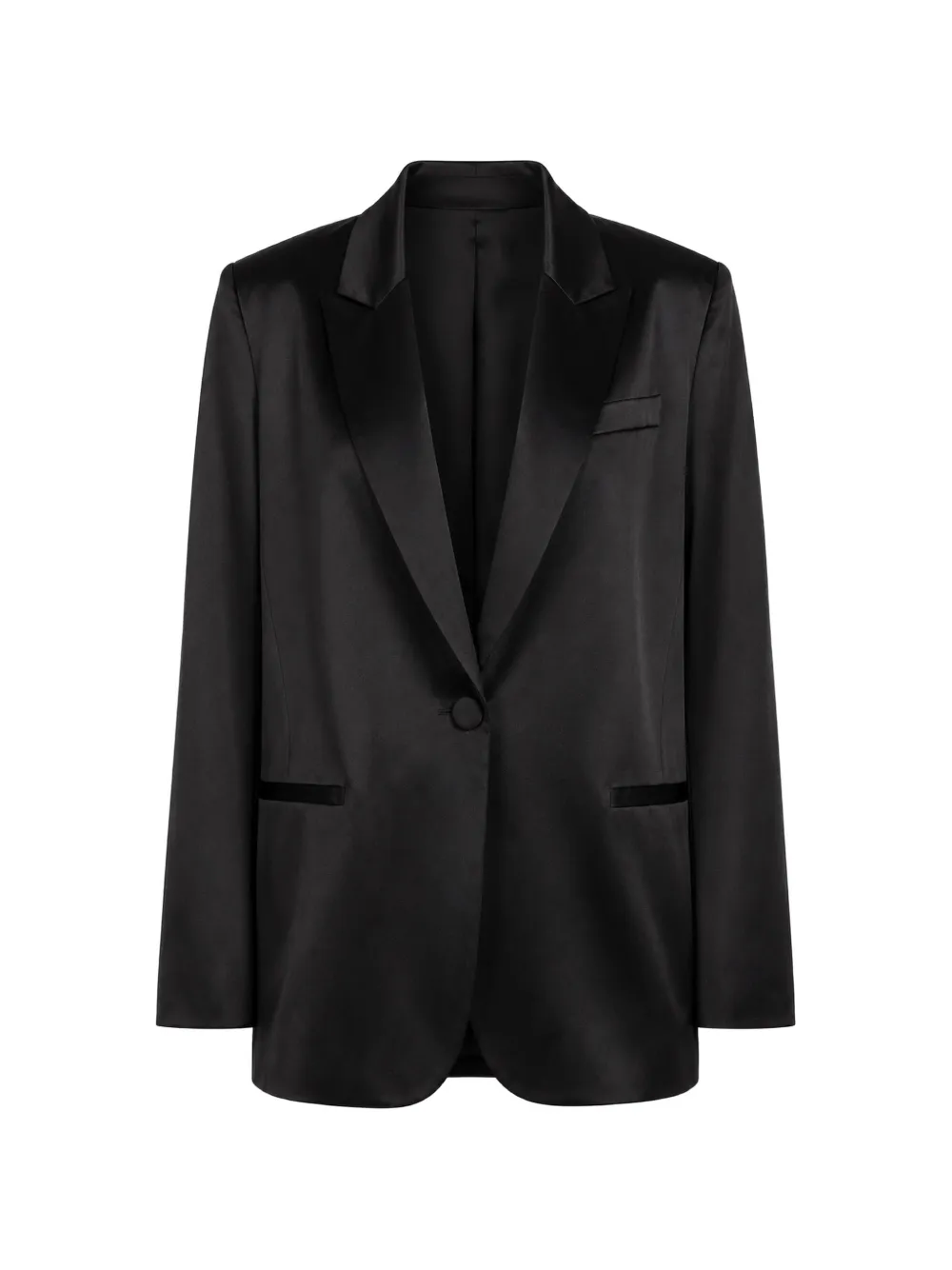 The Sei oversized silk blazer - Schwarz