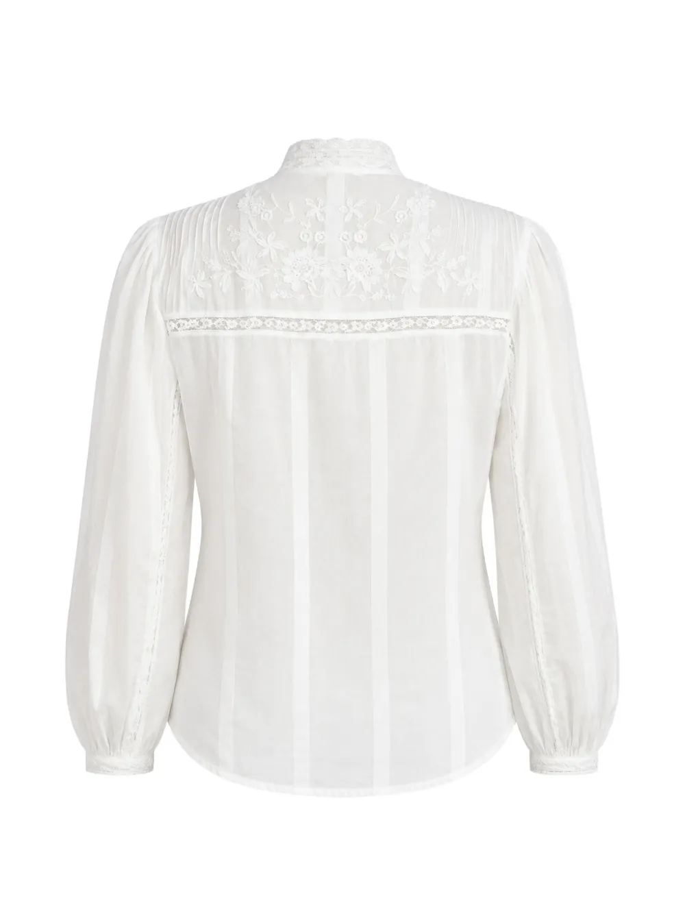  Loveshackfancy Lace-trim Embroidered Blouse - Blanco 