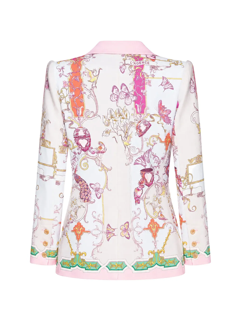 L'Agence Gweny blazer met enkele rij knopen Wit