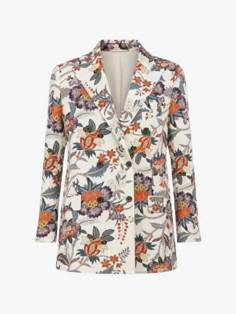 IBRIGU floral-print double-breasted blazer