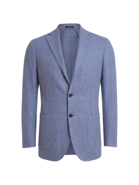 SARTORIO NAPOLI Prince of Wales single-breasted wool blazer