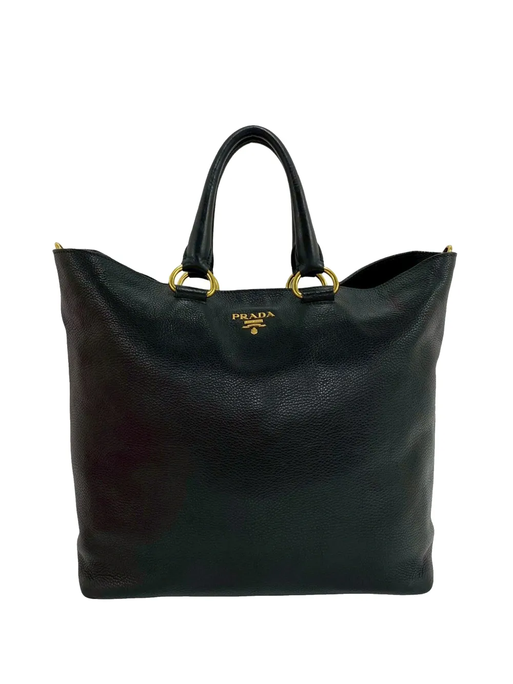 Prada Pre-Owned 2013-2026 Vitello Daino Satchel-Tasche - Schwarz