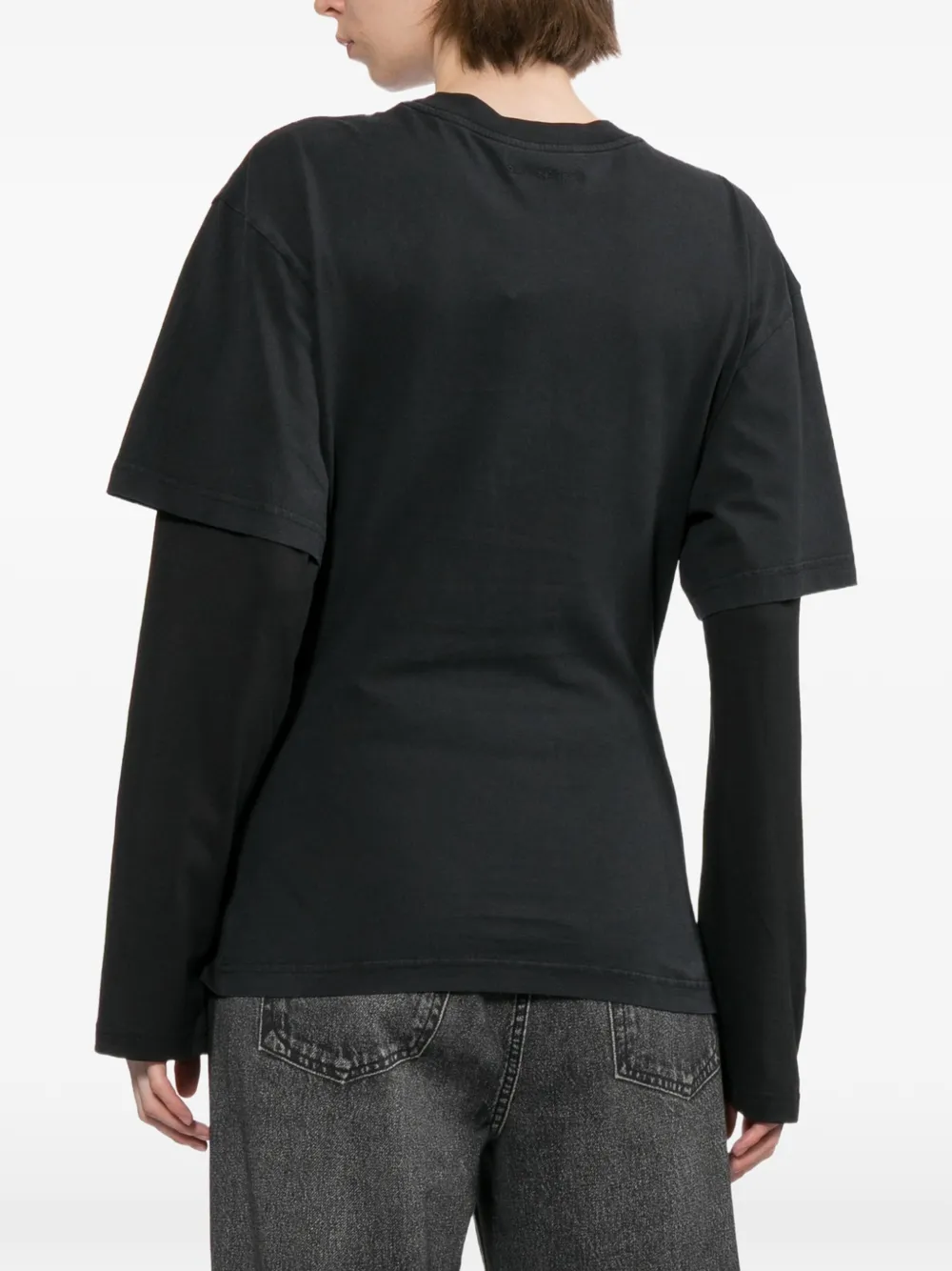 Courrèges Gelaagd T-shirt Zwart