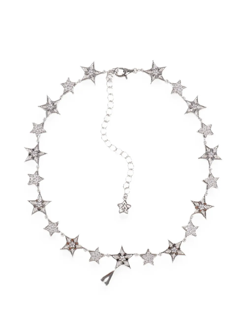YVMIN star-motif crystal-embellished necklace - Argento