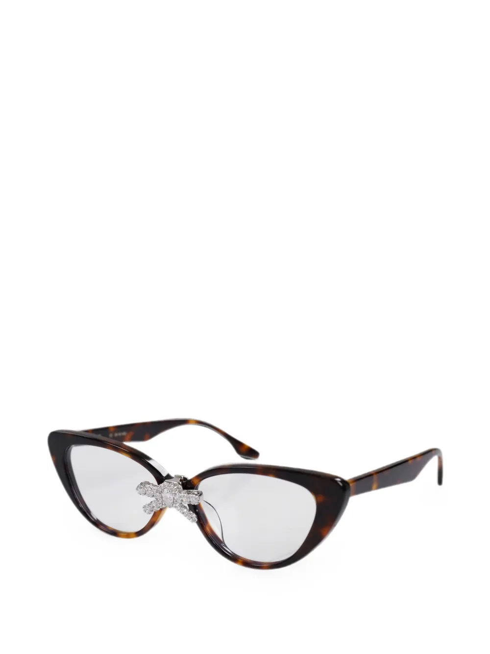 YVMIN x Shushutong bow-detail glasses - Marrone