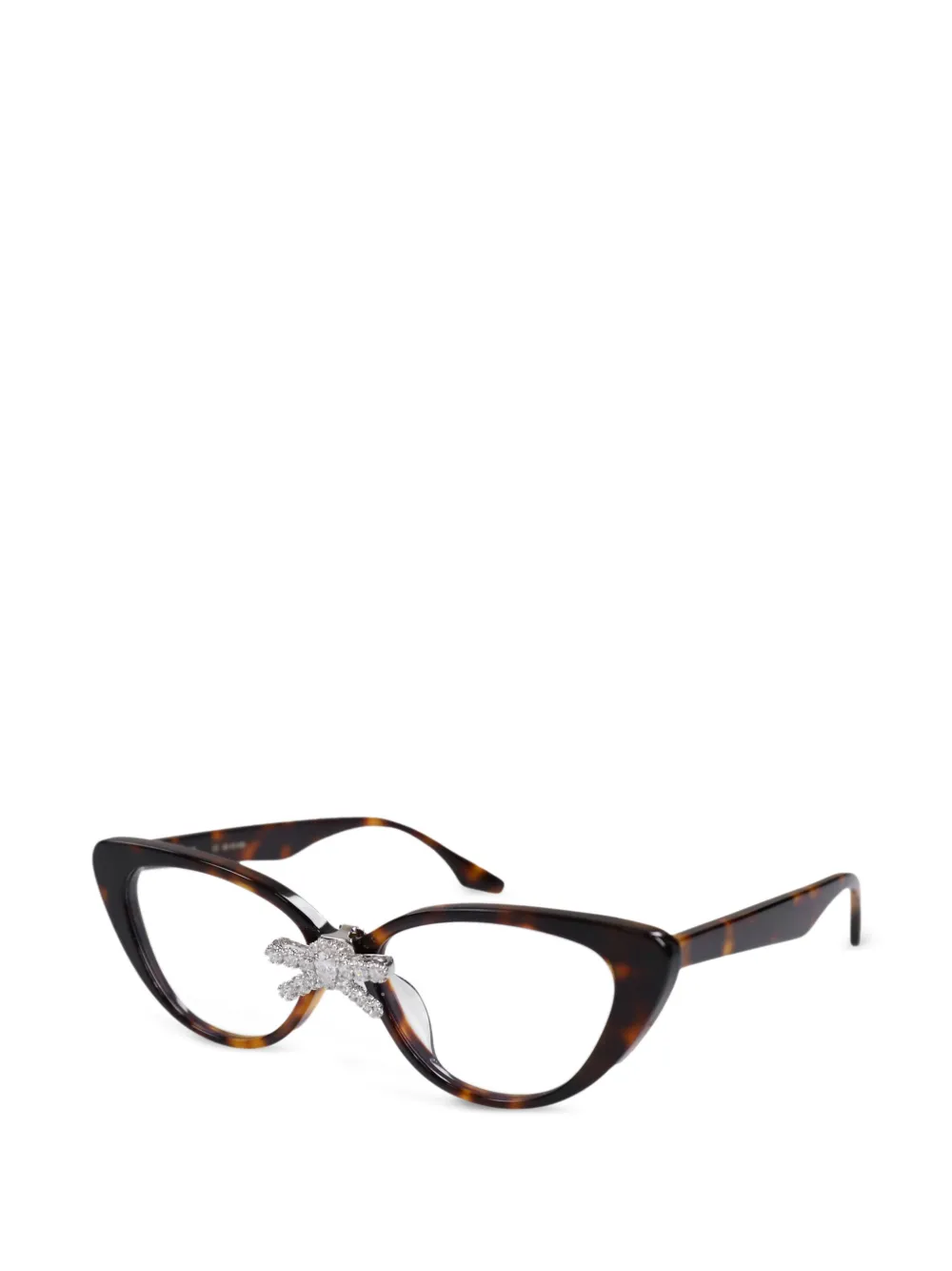 YVMIN x Shushutong bow-detail glasses - Marrone
