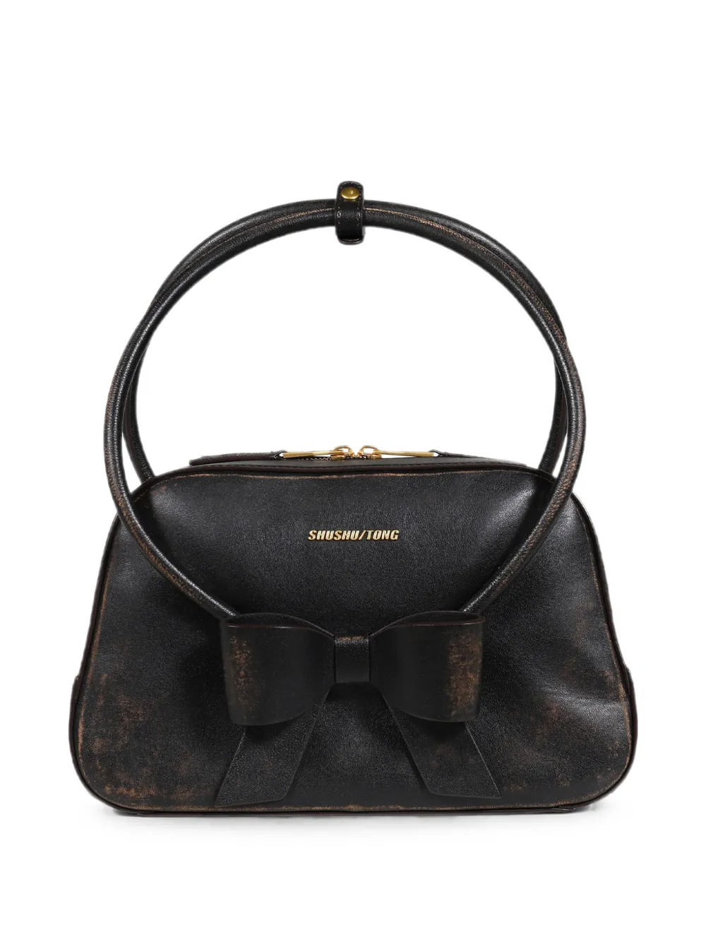 SHUSHU/TONG bow-detail distressed tote bag