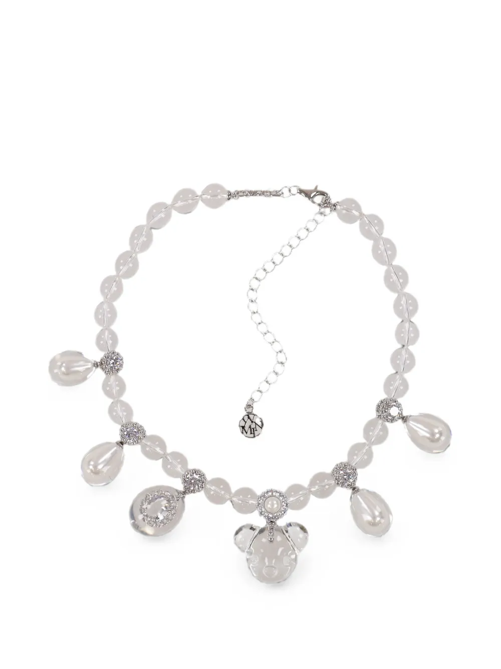 Yvmin Grape Bear Necklace In Transparent