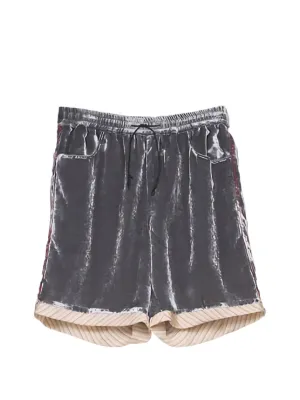 MASU flocky-web Pleated Shorts | Black | FARFETCH