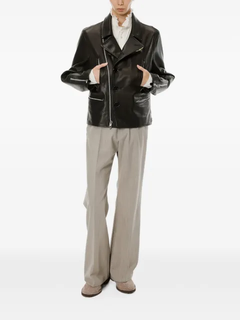 MASU pleated straight-leg trousers
