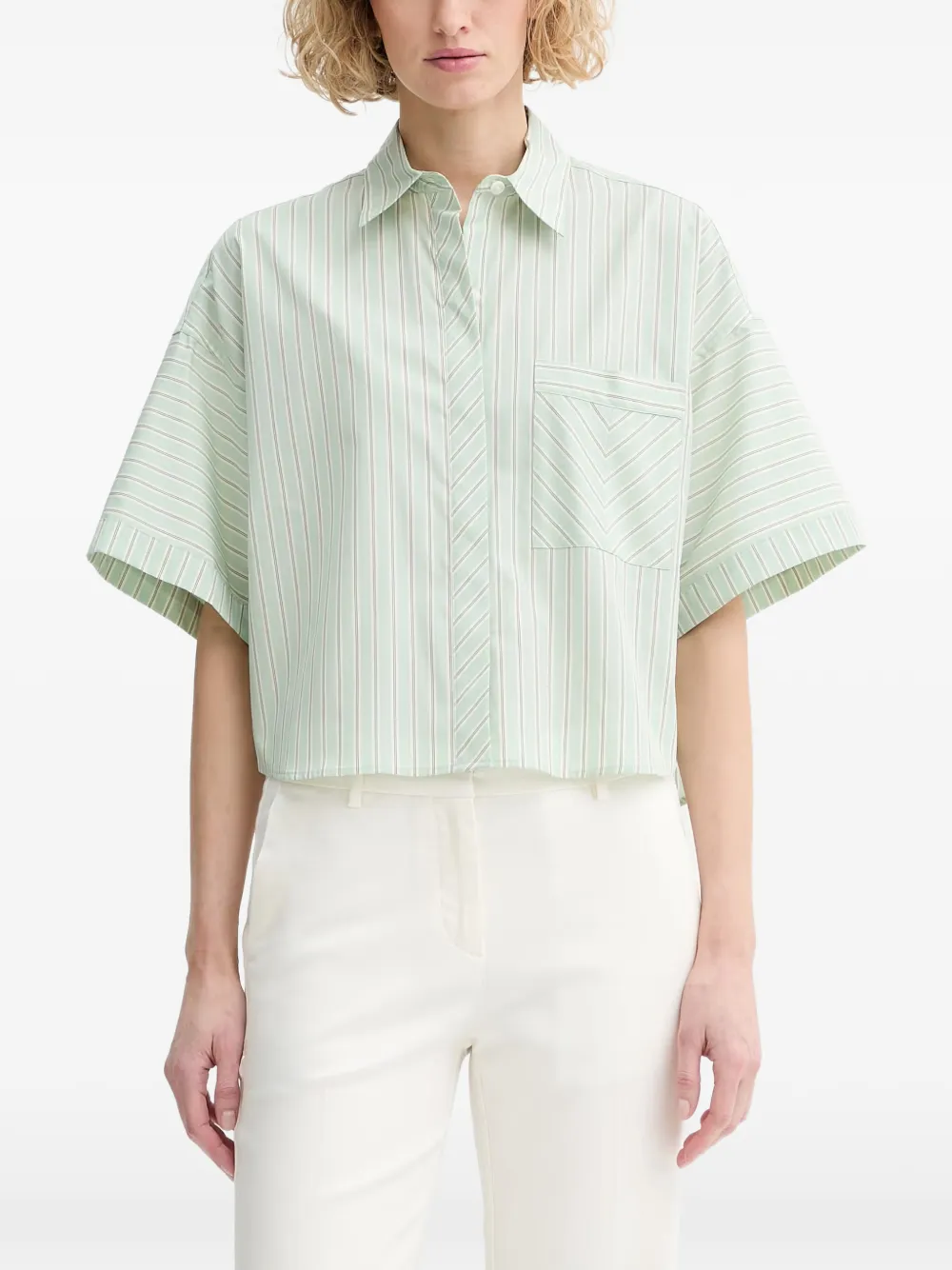 rag & bone 마린 반소매 셔츠 | 그린 | Image 1