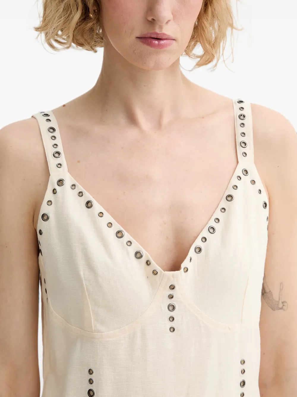 rag & bone Aubrey maxi-dress met verstelbaar bandje Beige