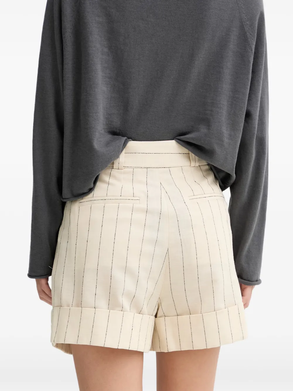 rag & bone Shorts met krijtstreep Beige