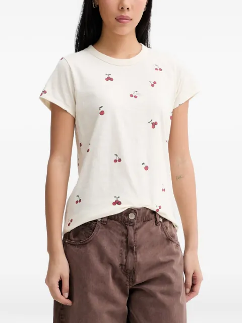 rag & bone camiseta con cerezas estampadas