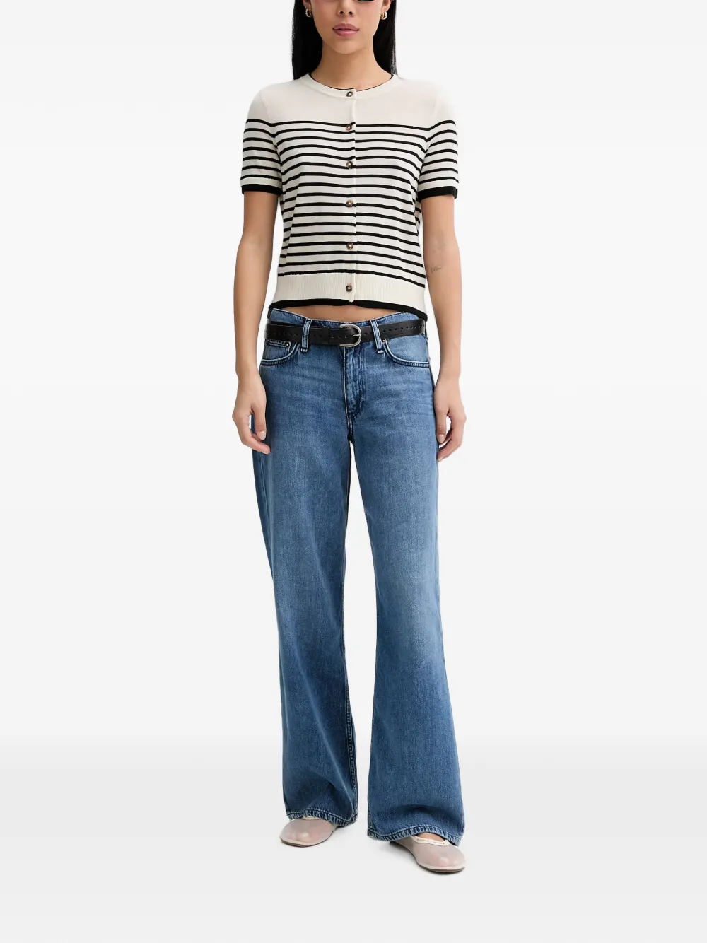 rag & bone Anne vest met korte mouwen Beige
