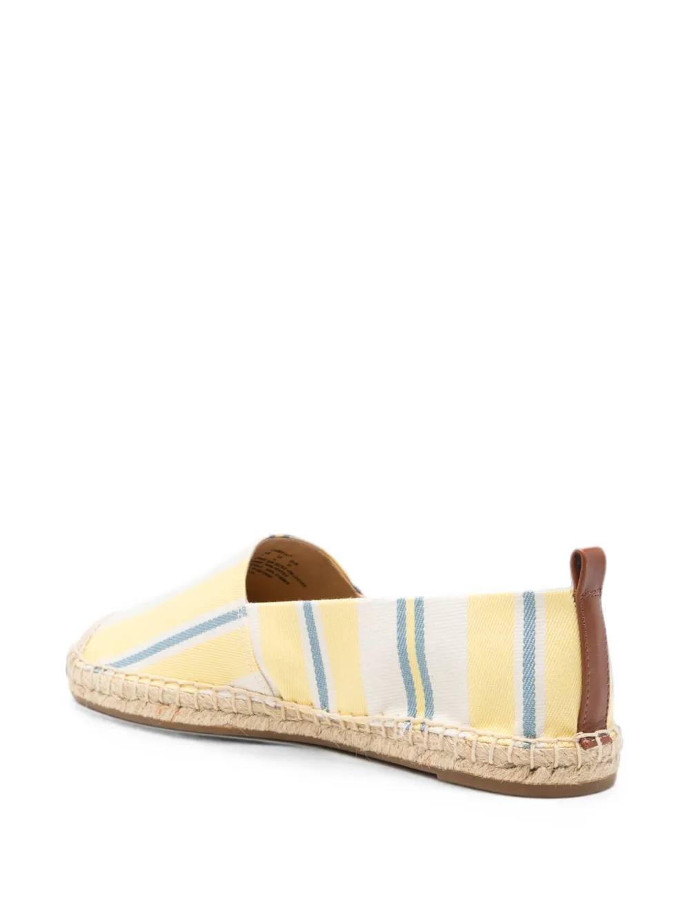 Lauren Ralph Lauren Cameryn III gestreepte platte espadrilles Geel