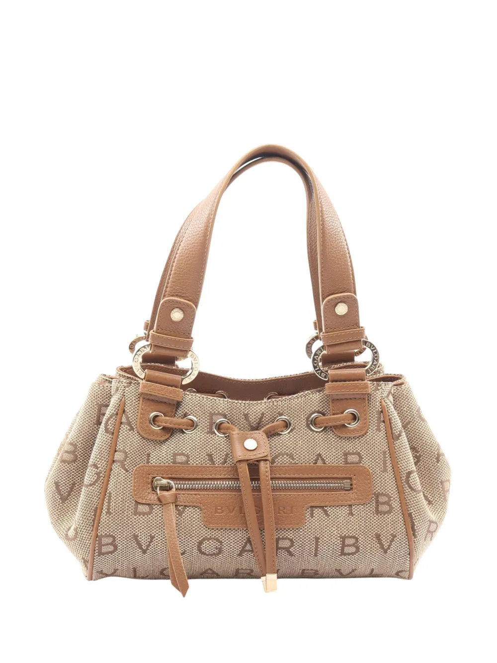 Bvlgari Pre-Owned Borsa a mano Logomania in tela 2010-2026 - Toni neutri