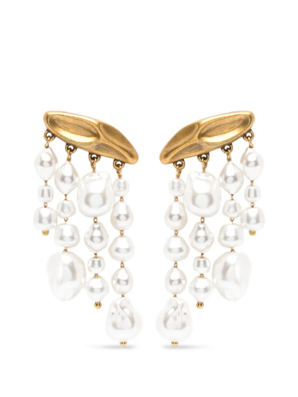 Cult Gaia faux-pearl drop earrings - Oro